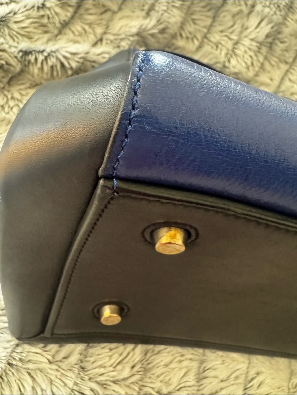 Authentic Celine Edge Bag - Blue/Black Leather - Picture 13 of 13